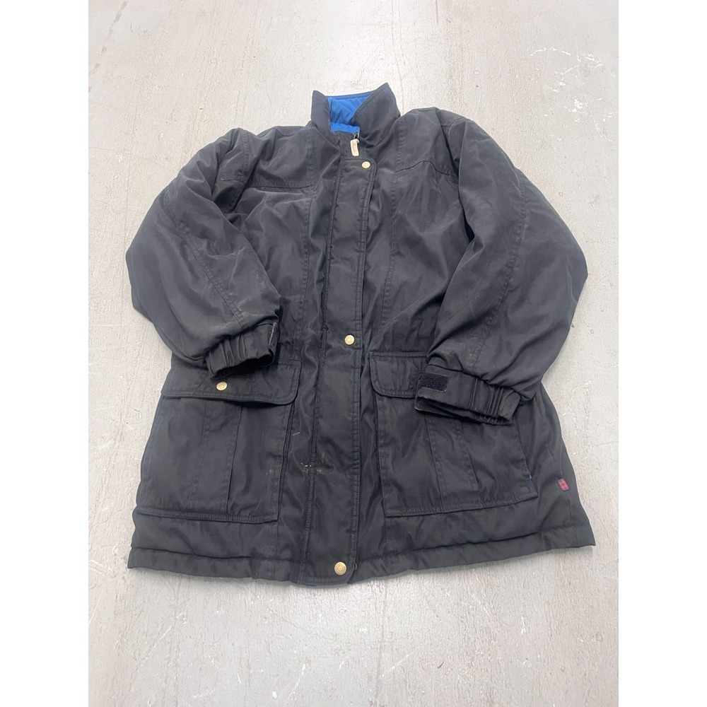 Vintage Woolrich Parka Jacket Womens M Black Full Zip‎ Insulated Utility Outdoor
